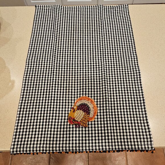 NEW MACKENZIE CHILDS GOBBLER COURTLY CHECK TURKEY 100% COTTON KITCHEN DISH TOWEL - Picture 5 of 8